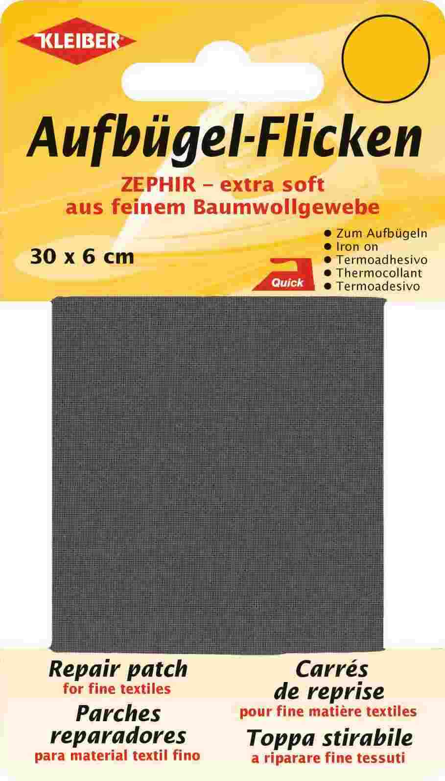 Kleiber Extra Soft Cotton Iron On Repair Patch-40cm x 12cm-White